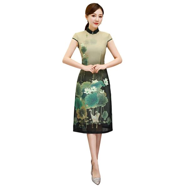 shanghai story new sale knee length short sleeve faux silk qipao cheongsam dress chinese traditional dress for women, Red
shanghai story new sale knee length short sleeve faux silk qipao cheongsam dress chinese traditional dress for women, Red