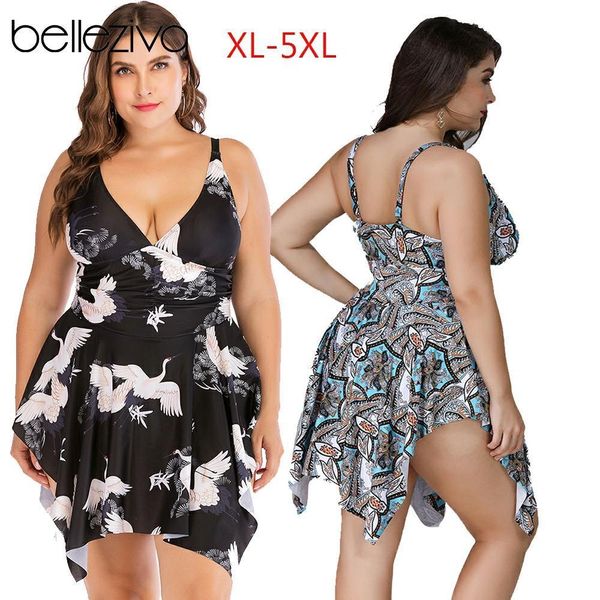 belleziva women's plus size swimsuit crane printed plus swimwear tankini two pieces swimdress xl-5xl bikinis dress 2020 fashion, White;black
belleziva women's plus size swimsuit crane printed plus swimwear tankini two pieces swimdress xl-5xl bikinis dress 2020 fashion, White;black
