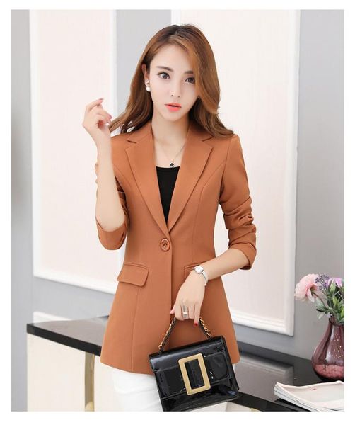 women blazer new autumn sleeve wome's jacket ladies casual long slim blazers office black plus size 4xl lx1391, White;black
women blazer new autumn sleeve wome's jacket ladies casual long slim blazers office black plus size 4xl lx1391, White;black