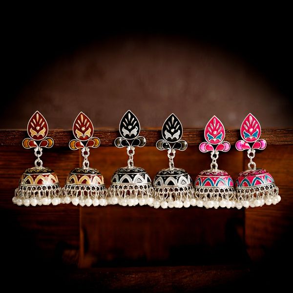 retro flower tassel gypsy earrings for women boho jewelry ladies vintage synthetic pearl beads jhumka earrings, Silver
retro flower tassel gypsy earrings for women boho jewelry ladies vintage synthetic pearl beads jhumka earrings, Silver