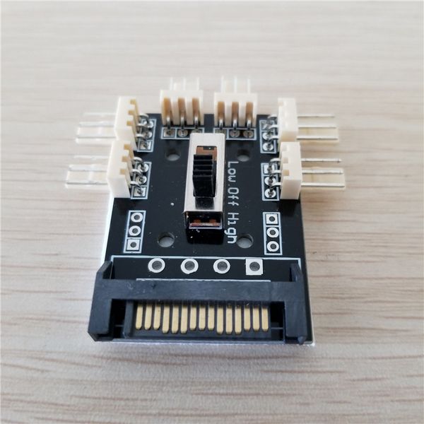 SATA 1 to 6 Multi Way Splitter Cooling Fan Hub 3Pin 12V Power Socket PCB Adapter 2 Level Speed Controller
SATA 1 to 6 Multi Way Splitter Cooling Fan Hub 3Pin 12V Power Socket PCB Adapter 2 Level Speed Controller