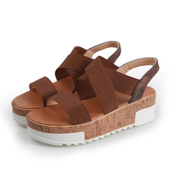 women sandals platform ladies shoes open toe casual sandals wedge cork elastic strap shoes new fashion for women 2020, Black
women sandals platform ladies shoes open toe casual sandals wedge cork elastic strap shoes new fashion for women 2020, Black