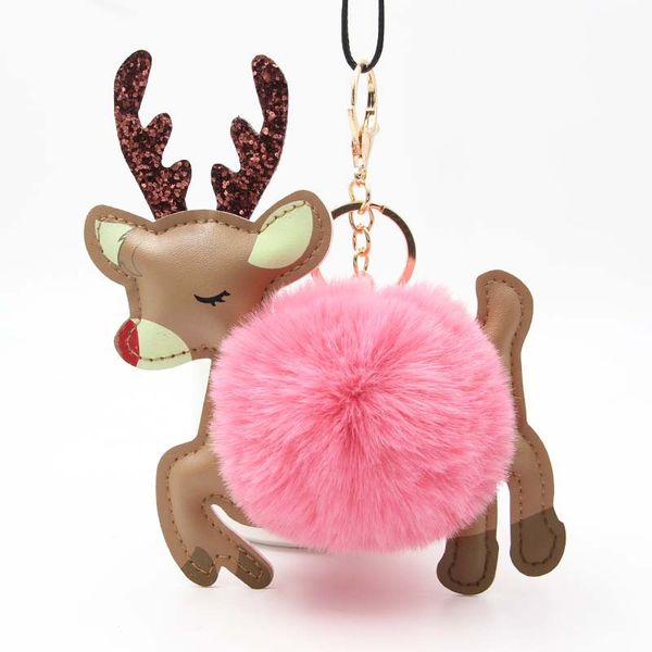 cute elk fluffy keychainschristmas keychain leather animal keyring charm christmas gift keyring holder pendant, Silver
cute elk fluffy keychainschristmas keychain leather animal keyring charm christmas gift keyring holder pendant, Silver
