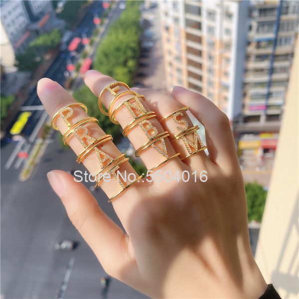 cluster rings cz letter cubic zirconia wedding engagement for women lovers open size ring couple jewelry party gift, Golden;silver
cluster rings cz letter cubic zirconia wedding engagement for women lovers open size ring couple jewelry party gift, Golden;silver