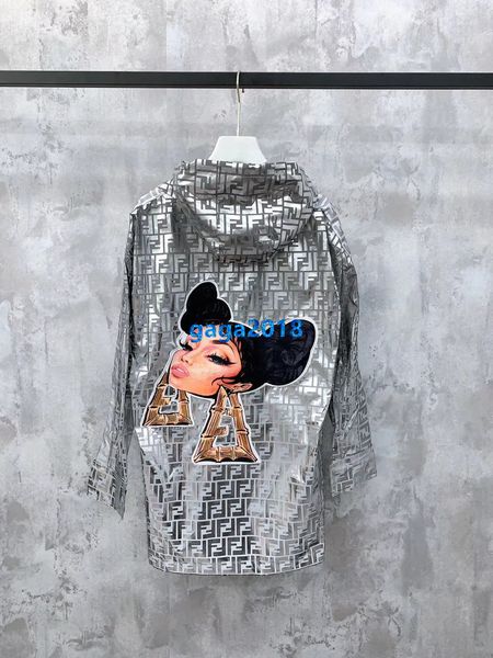 high end women girls silver nylon overcoat raincoat hooded bomber jacket jacquard ribbon long sleeve jacket runway fashion design outerwear, Black;brown
high end women girls silver nylon overcoat raincoat hooded bomber jacket jacquard ribbon long sleeve jacket runway fashion design outerwear, Black;brown