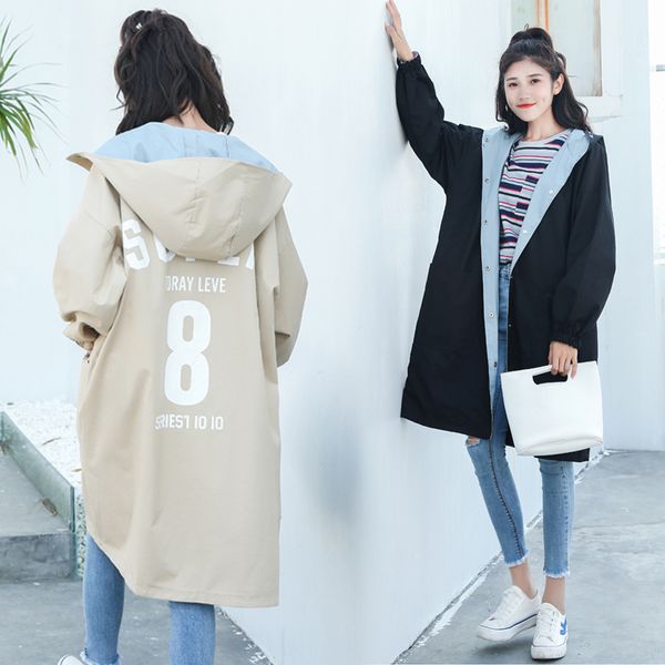 plus size women trench coat fashion 2018 spring autumn hooded harajuku causual girls cardigan windbreaker female outerwear z603, Tan;black
plus size women trench coat fashion 2018 spring autumn hooded harajuku causual girls cardigan windbreaker female outerwear z603, Tan;black