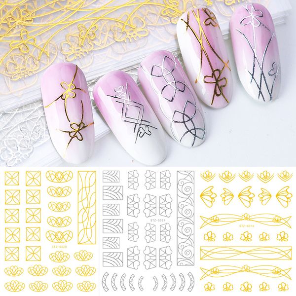 1pcs 3d nail stickers decals gold sliver sliders geometric stripes hollow adhesive foil tips nail art decorations sastzg14-20, Black
1pcs 3d nail stickers decals gold sliver sliders geometric stripes hollow adhesive foil tips nail art decorations sastzg14-20, Black