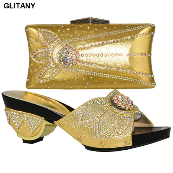 new arrival gold color women shoe and bag set decorated with rhinestone italian matching shoe and bag set for women, Black
new arrival gold color women shoe and bag set decorated with rhinestone italian matching shoe and bag set for women, Black