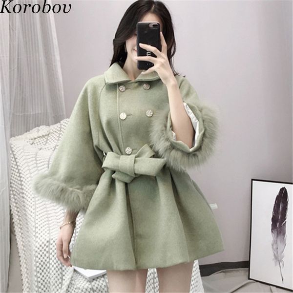 korobov 2018 new flare sleeve fur patchwork coats sweet student slim women jackets korean three quarter sleeve coat female 76400, Black;brown
korobov 2018 new flare sleeve fur patchwork coats sweet student slim women jackets korean three quarter sleeve coat female 76400, Black;brown