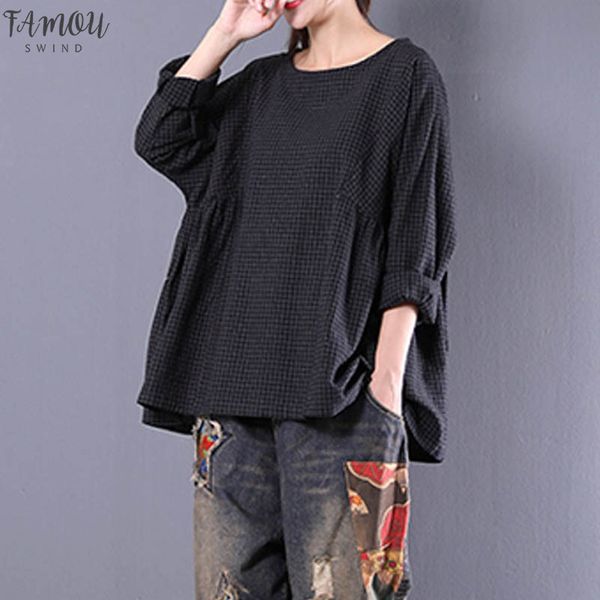 2020 zanzea women vintage blouse long sleeve round neck check plaid cotton linen woven pullover blusas ruffles flouncing shirt top, White
2020 zanzea women vintage blouse long sleeve round neck check plaid cotton linen woven pullover blusas ruffles flouncing shirt top, White