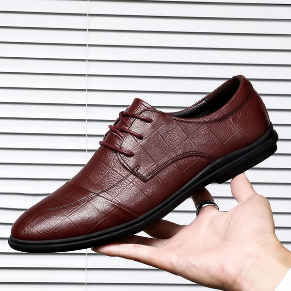 fashion men's formal business shoes pointed dress shoes big size oxfords cow leather men shoes, Black
fashion men's formal business shoes pointed dress shoes big size oxfords cow leather men shoes, Black