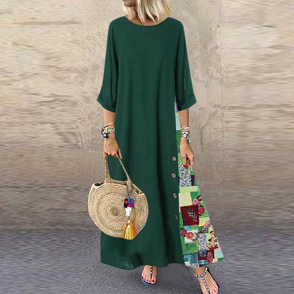 zanzea women autumn o neck 3/4 sleeve pacthwork dress vintage floral printed party sundress robe femme loose vestido plus size, Black;gray
zanzea women autumn o neck 3/4 sleeve pacthwork dress vintage floral printed party sundress robe femme loose vestido plus size, Black;gray