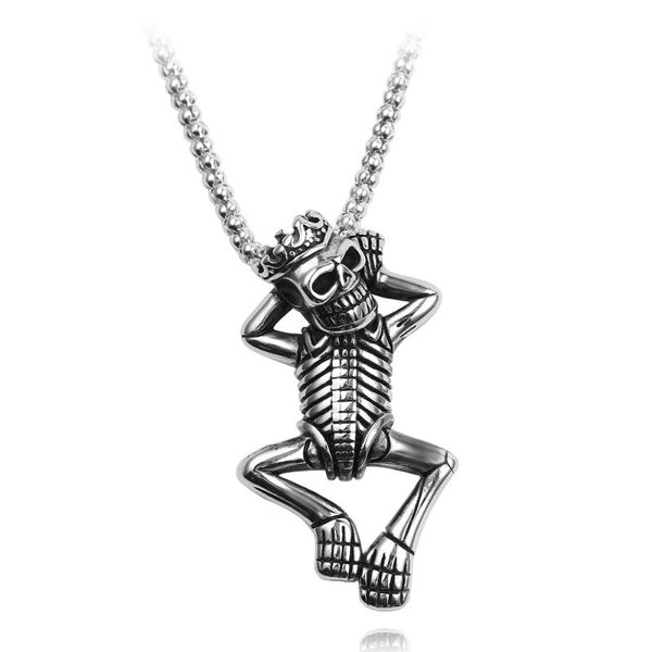 wholesale punk necklace ghost skull pendant frog body necklace horror series ghost and pendant ladies jewelry, Silver
wholesale punk necklace ghost skull pendant frog body necklace horror series ghost and pendant ladies jewelry, Silver