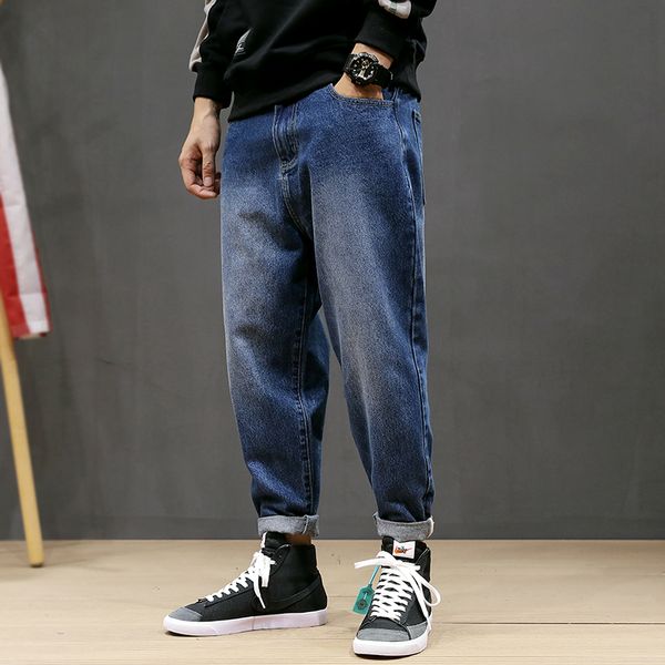 japanese style fashion men jeans loose fit retro blue black color elastic harem pants streetwear designer hip hop jeans men
japanese style fashion men jeans loose fit retro blue black color elastic harem pants streetwear designer hip hop jeans men