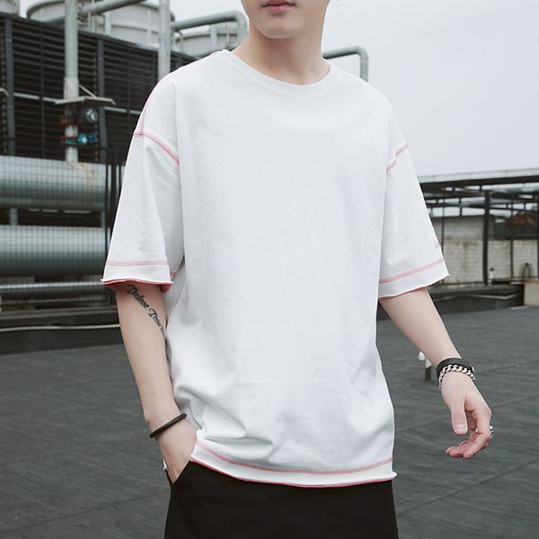 casual male t-shirt solid color embroidery men's t-shirts o-neck comfortable summer man's short-sleeved t-shirt, White;black
casual male t-shirt solid color embroidery men's t-shirts o-neck comfortable summer man's short-sleeved t-shirt, White;black