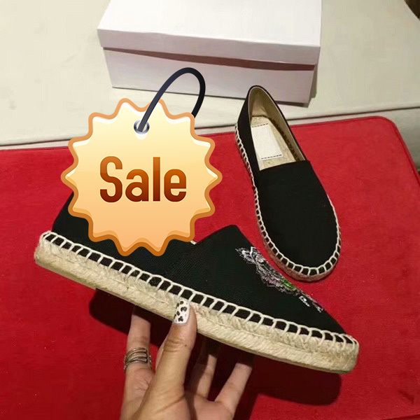 couple shoes with tiger head single shoes fisherman's shoes with box, Black