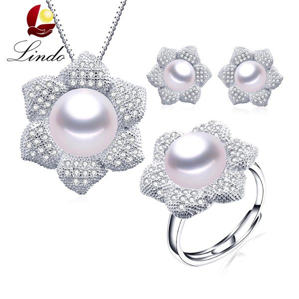 women pearl jewelry sets 3 colors 11-12mm big size natural pearl 925 sterling silver wedding jewelry lindo, Black
women pearl jewelry sets 3 colors 11-12mm big size natural pearl 925 sterling silver wedding jewelry lindo, Black