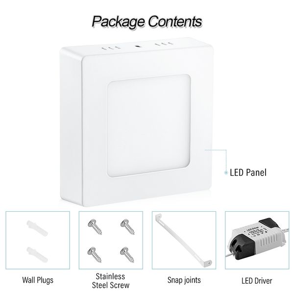 6w Surface Mounted Panel Light Natural White Square 220v Bedroom Livingroom Indoor Lighting Led Panel Lamp
6w Surface Mounted Panel Light Natural White Square 220v Bedroom Livingroom Indoor Lighting Led Panel Lamp