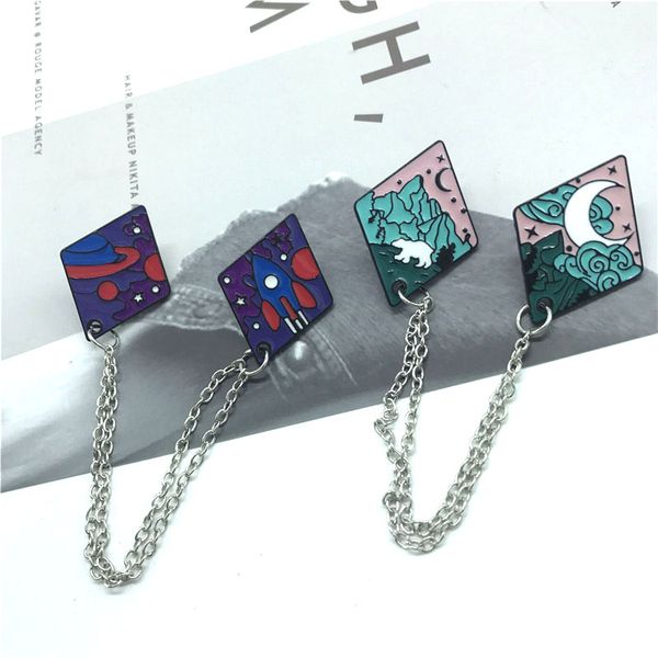 planet rocket link metal enamel brooch cute polar bear moon badge pin creative fun trendy jewelry accessories gift, Gray
planet rocket link metal enamel brooch cute polar bear moon badge pin creative fun trendy jewelry accessories gift, Gray