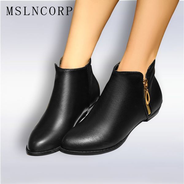 big size 34-45 woman boots zipper new autumn winter boots fashion heels handmade ankle short casual shoes, Black
big size 34-45 woman boots zipper new autumn winter boots fashion heels handmade ankle short casual shoes, Black