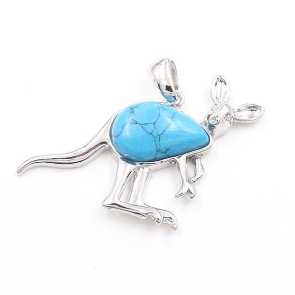 10 pcs kangaroo shape blue turquoise stone pendant lapis lazuli silver plated for gift animal jewelr
10 pcs kangaroo shape blue turquoise stone pendant lapis lazuli silver plated for gift animal jewelr