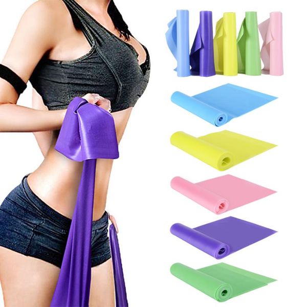1.5m Resistance Bands Fitness Long Yoga Pilates Rubber Stretch Gym Workout Equipment Sport Pull Up Expander Training