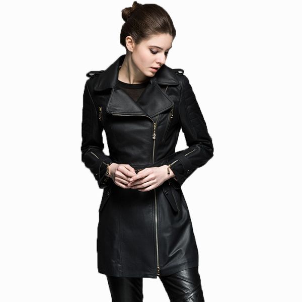 100% sheepskin coat women genuine leather jacket women clothes trench coat spring autumn slim korean elegant windbreaker zt531, Black
100% sheepskin coat women genuine leather jacket women clothes trench coat spring autumn slim korean elegant windbreaker zt531, Black