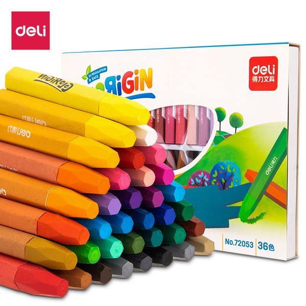 deli non-toxic 12/18/24/36 colors pastel chalk wax crayons for drawing painting school art supplies with sharpener grip kid gift
deli non-toxic 12/18/24/36 colors pastel chalk wax crayons for drawing painting school art supplies with sharpener grip kid gift