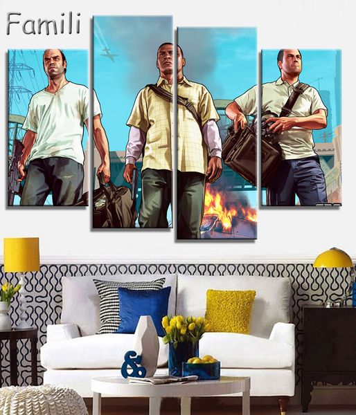 4piece frameless wall picture for room canvas painting gta 5 poster anime prints christmas pictures decoration wall art
4piece frameless wall picture for room canvas painting gta 5 poster anime prints christmas pictures decoration wall art