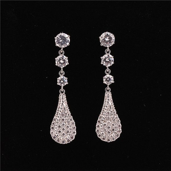 fashion dangle earrings for wedding crystal chandelier women classic design jewelry designer earrings stud ing, Silver
fashion dangle earrings for wedding crystal chandelier women classic design jewelry designer earrings stud ing, Silver