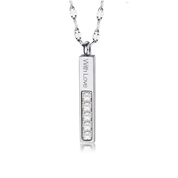 мода шарм женщина конструктора choker себе любовь ожерелье прямоугольник подвеска цирконий дизайн из нержавеющей стали золотой цепи для женщ, Silver
мода шарм женщина конструктора choker себе любовь ожерелье прямоугольник подвеска цирконий дизайн из нержавеющей стали золотой цепи для женщ, Silver