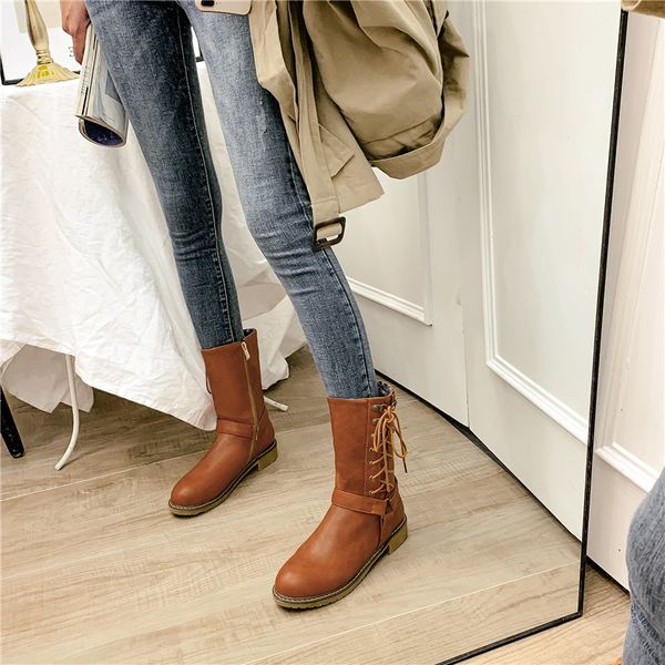ymechic med chunky heel booties side zipper cross tied buckle strap ladies ankle boots for women black brown womens shoes autumn
ymechic med chunky heel booties side zipper cross tied buckle strap ladies ankle boots for women black brown womens shoes autumn