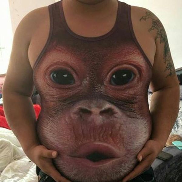 2018 summer men's fashion 3d monkey animal pattern personalized print vest casual sleeveless skinny sports vest, White;black
2018 summer men's fashion 3d monkey animal pattern personalized print vest casual sleeveless skinny sports vest, White;black