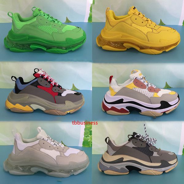 2020 paris neon yellow clear crystal sole mens triple s casual shoes white black grey men women designer sneakers eur 36-45
2020 paris neon yellow clear crystal sole mens triple s casual shoes white black grey men women designer sneakers eur 36-45