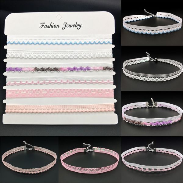 6pcs/set fashion lace choker necklaces set for women steampunk collar lace necklace jewelry gothic tattoo collier femme, Golden;silver
6pcs/set fashion lace choker necklaces set for women steampunk collar lace necklace jewelry gothic tattoo collier femme, Golden;silver