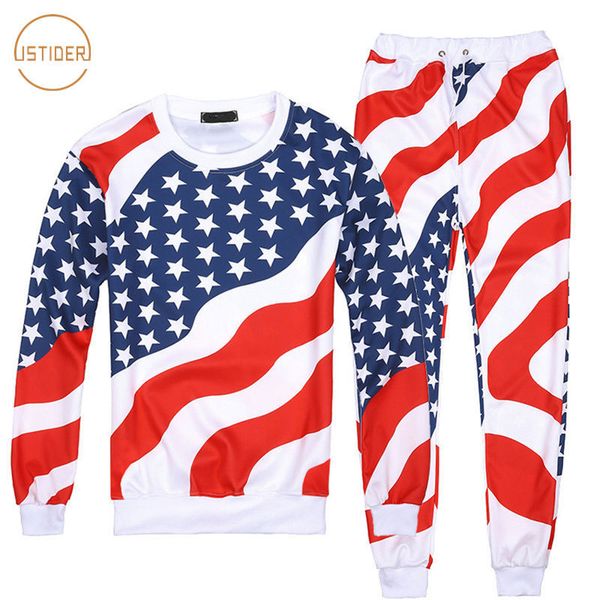 istider men american flag pattern print suits set male hip hop joggers o-neck sweatshirts+pants tracksuit men's clothing hoodies set, Gray
istider men american flag pattern print suits set male hip hop joggers o-neck sweatshirts+pants tracksuit men's clothing hoodies set, Gray