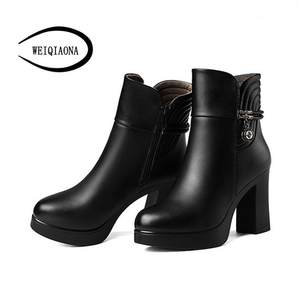 weiqiaona women shoes big size 33-43 zipper round toe short boots high heels inside flock or ladies shoes dress, Black
weiqiaona women shoes big size 33-43 zipper round toe short boots high heels inside flock or ladies shoes dress, Black