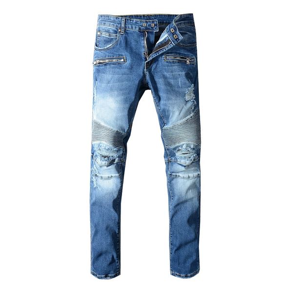 new arrivals fashion designer mens jeans skinny fit spliced ripped jeans high street destroyed biker denim pants us size 28-42, Blue
new arrivals fashion designer mens jeans skinny fit spliced ripped jeans high street destroyed biker denim pants us size 28-42, Blue