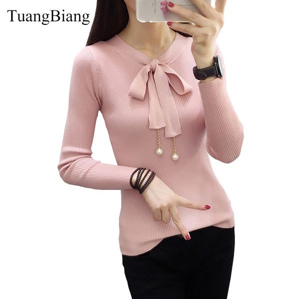 2019 autumn ladies spring new long sleeved sweater pullover women female sweater lace up beading butterfly collar basic jumper, White;black
2019 autumn ladies spring new long sleeved sweater pullover women female sweater lace up beading butterfly collar basic jumper, White;black