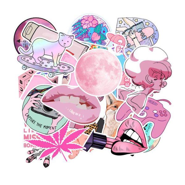 50pcs pink girl painting graffiti stickers pink animal waterproof sticker diy refrigerator computer skateboard decoration stick
50pcs pink girl painting graffiti stickers pink animal waterproof sticker diy refrigerator computer skateboard decoration stick