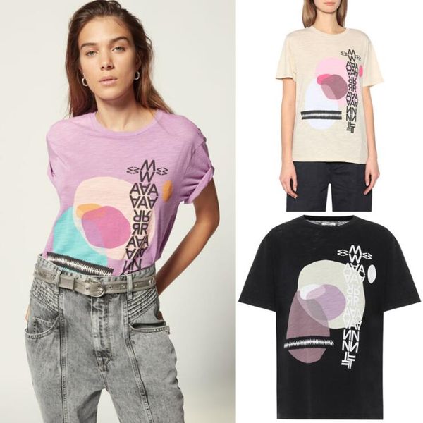 summer 2021 new european and american ladies isabel abstract print pure cotton round neck short-sleeved t-shirt, White
summer 2021 new european and american ladies isabel abstract print pure cotton round neck short-sleeved t-shirt, White