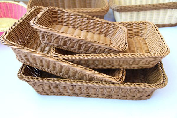handmade imitation rattan bread basket fruit food storage basket rectangular fruit tray serving bread snack candy tray for kitchen
handmade imitation rattan bread basket fruit food storage basket rectangular fruit tray serving bread snack candy tray for kitchen