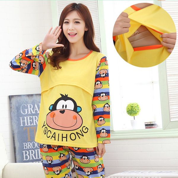 causual maternity pajamas long sleeve pregnant nursing clothes set for pregnant women cartoon pregnancy clothing d0018, White
causual maternity pajamas long sleeve pregnant nursing clothes set for pregnant women cartoon pregnancy clothing d0018, White