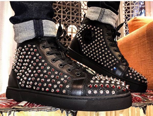 1c1s casual flat black canvas lurex with spike,strass luxury fashion designer red bottom spikes men studs sneakers women casual comfort walk
1c1s casual flat black canvas lurex with spike,strass luxury fashion designer red bottom spikes men studs sneakers women casual comfort walk