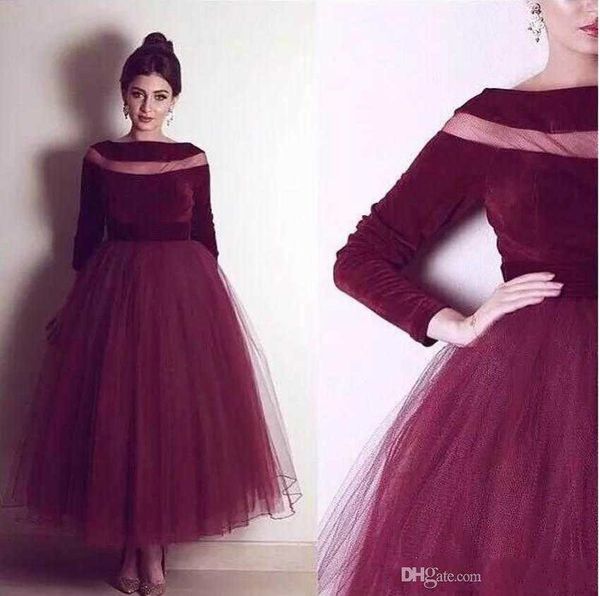wine red long sleeve evening dresses sheer neck a-line pageant party dress formal evening gowns, Black;red
wine red long sleeve evening dresses sheer neck a-line pageant party dress formal evening gowns, Black;red