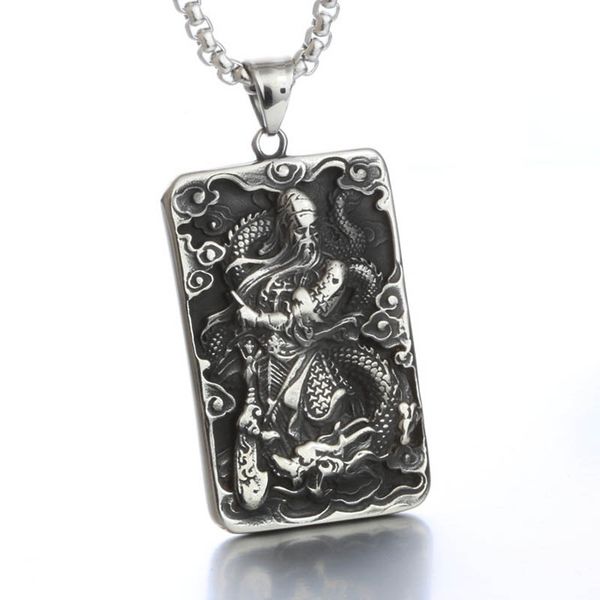 manufacturers direct selling titanium steel varved dragon yan yue sword guan gong pendant retro cool stainless steel guan gong p, Silver
manufacturers direct selling titanium steel varved dragon yan yue sword guan gong pendant retro cool stainless steel guan gong p, Silver