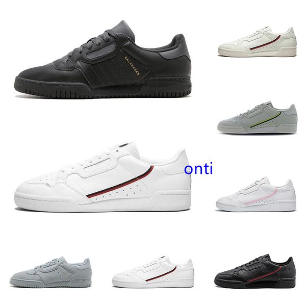 2020 calabasas powerphase continental 80 men women sneakers triple black white og fashion mens trainer flat shoes size 36-45