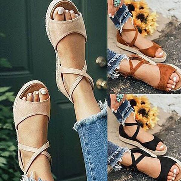 2020 new spring summer ethnic bandage straw roman sandals students flat open baotou cotton linen women shoes, Black
2020 new spring summer ethnic bandage straw roman sandals students flat open baotou cotton linen women shoes, Black
