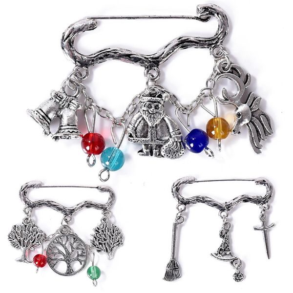 pinksee vintage punk halloween ghost bells dangle brooch for women men fashion christmas hat life tree badge jewelry, Gray
pinksee vintage punk halloween ghost bells dangle brooch for women men fashion christmas hat life tree badge jewelry, Gray
