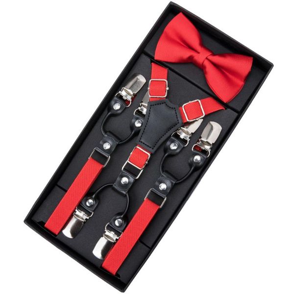 dibangu child red solid adjustable 6 clips suspenders bowtie set for boys children kid fashion shirt elastic braces belt ties, Black
dibangu child red solid adjustable 6 clips suspenders bowtie set for boys children kid fashion shirt elastic braces belt ties, Black